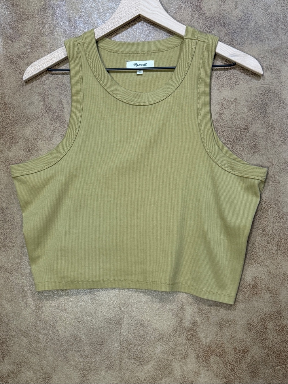 Madewell Olive Green Cropped Tank Top